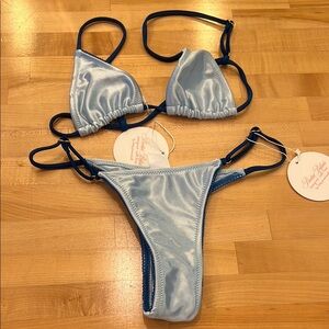 Silky Light Blue Bikini